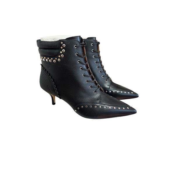 Coach x Tabitha Simmons Lace Up Bootie Womens Size 7.5 Victorian Witchy Black - Picture 1 of 10